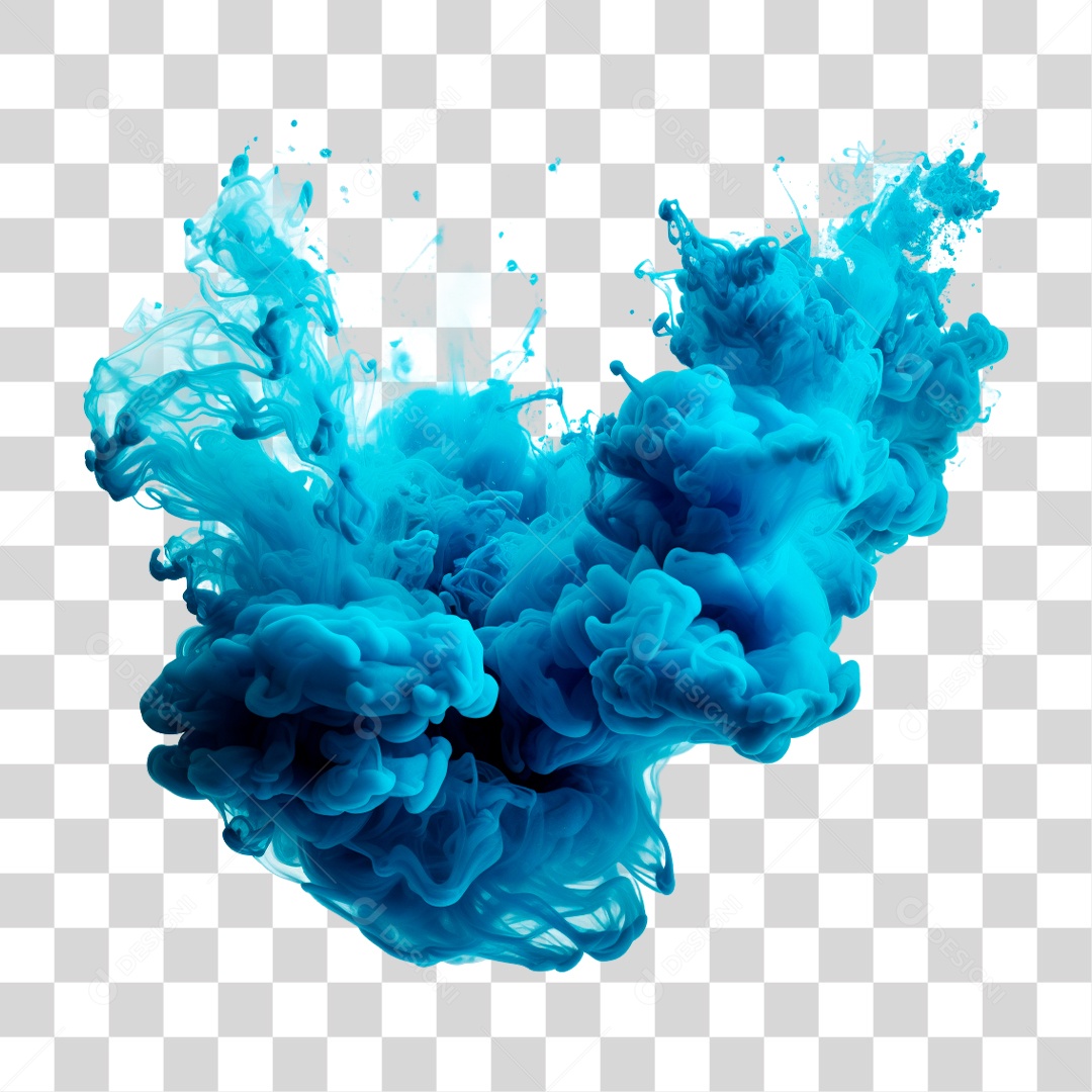 Fumaça Azul PNG Transparente