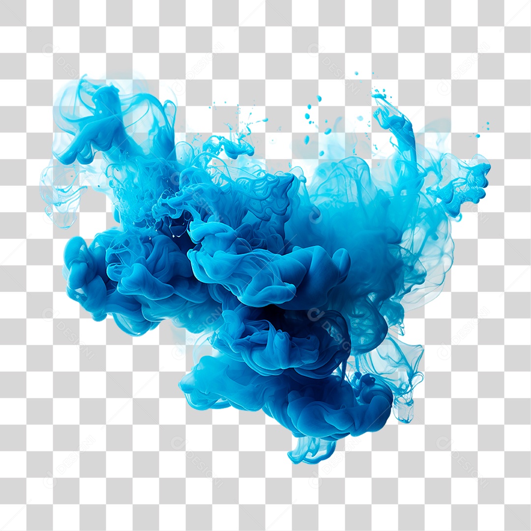 Fumaça Azul PNG Transparente