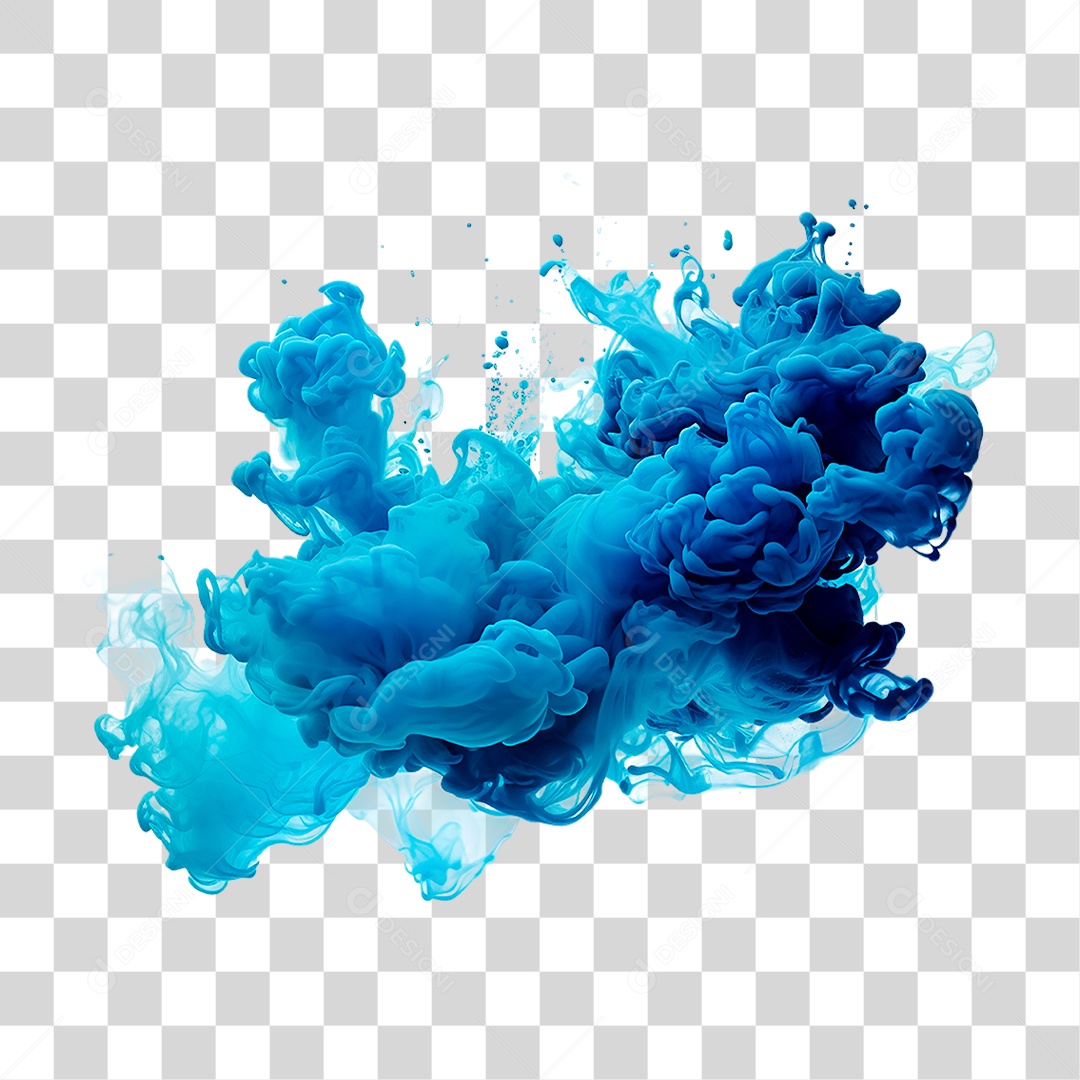 Fumaça Azul PNG Transparente