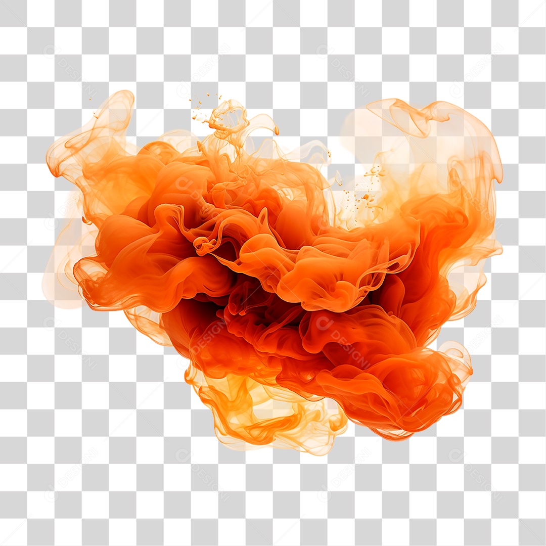 Fumaça Laranja PNG Transparente