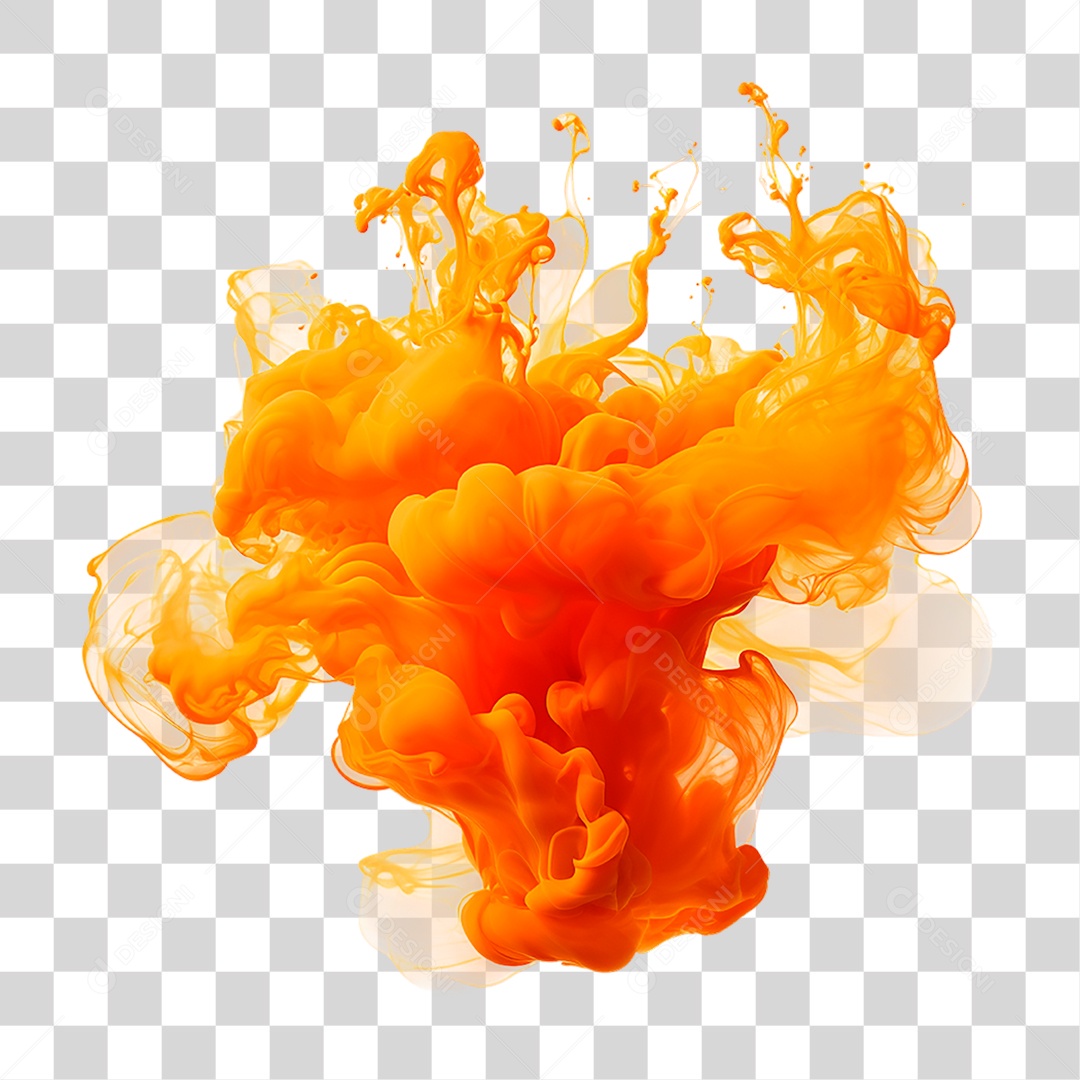 Fumaça Laranja PNG Transparente