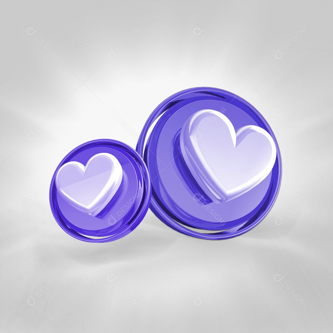 Emoji Like Vermelho Elemento 3D Para Composição PSD