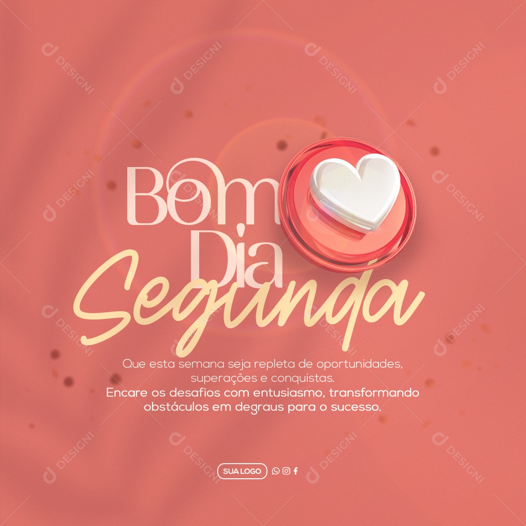 Social Media Bom Dia Segunda PSD Editável