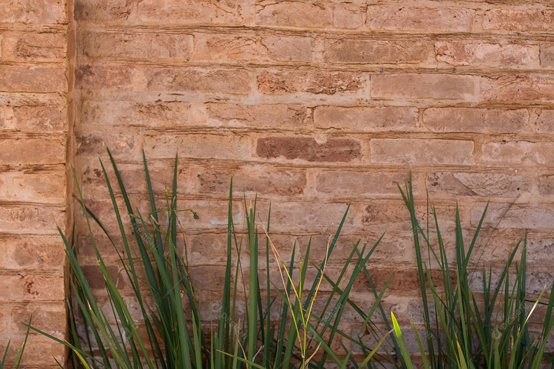 Fundo de textura de parede de tijolo laranja moderno