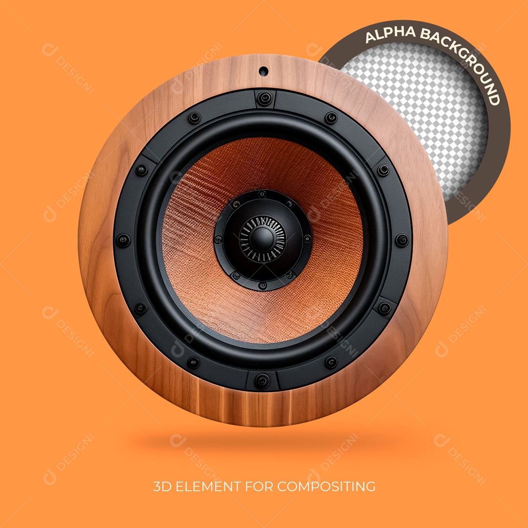 Elemento 3D Alto Falante Som Para Composição PSD