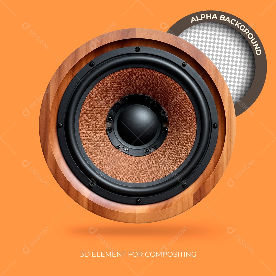 Elemento 3D Alto Falante Som Para Composição PSD
