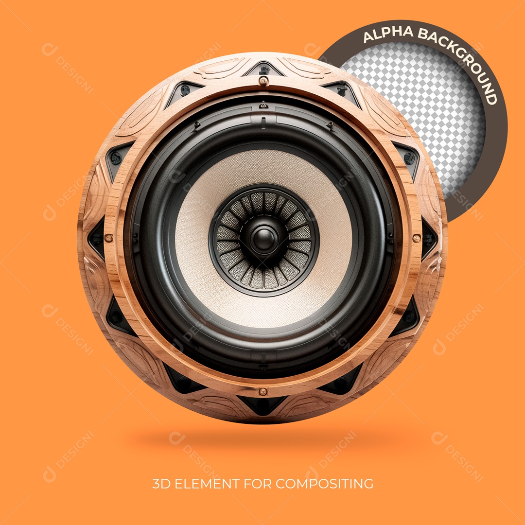 Elemento 3D Alto Falante Som Para Composição PSD