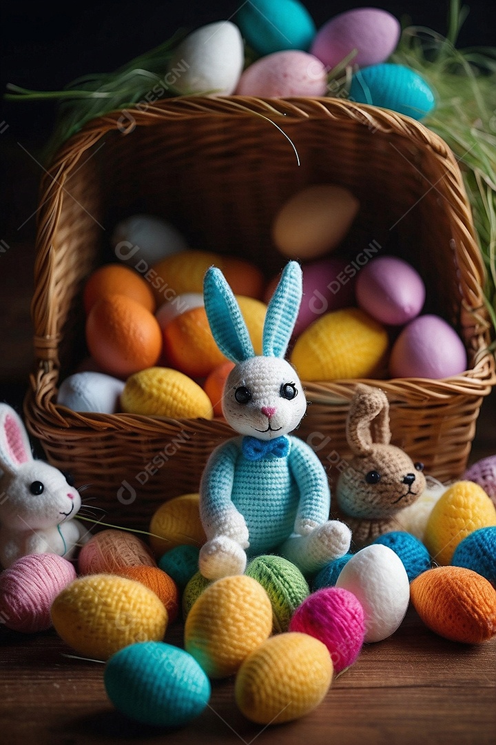 Modelo de design de Páscoa para história em mídia social