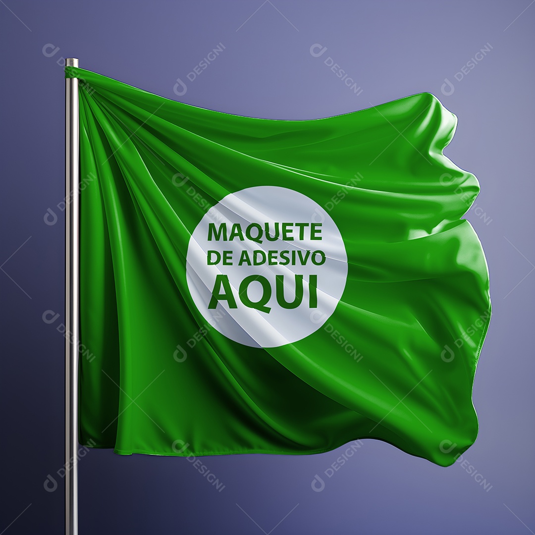 Bandeira Maquete Mockup PSD Editável