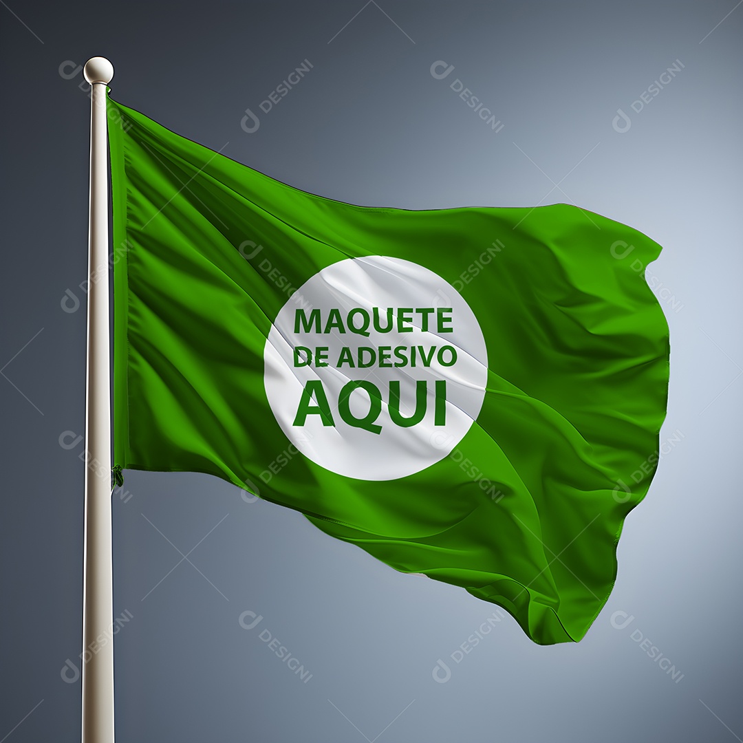 Mockup Bandeira Logo PSD Editável