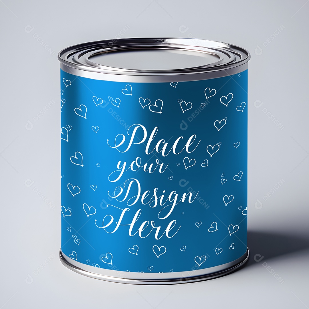 Mockup Lata Fechada PSD Editável