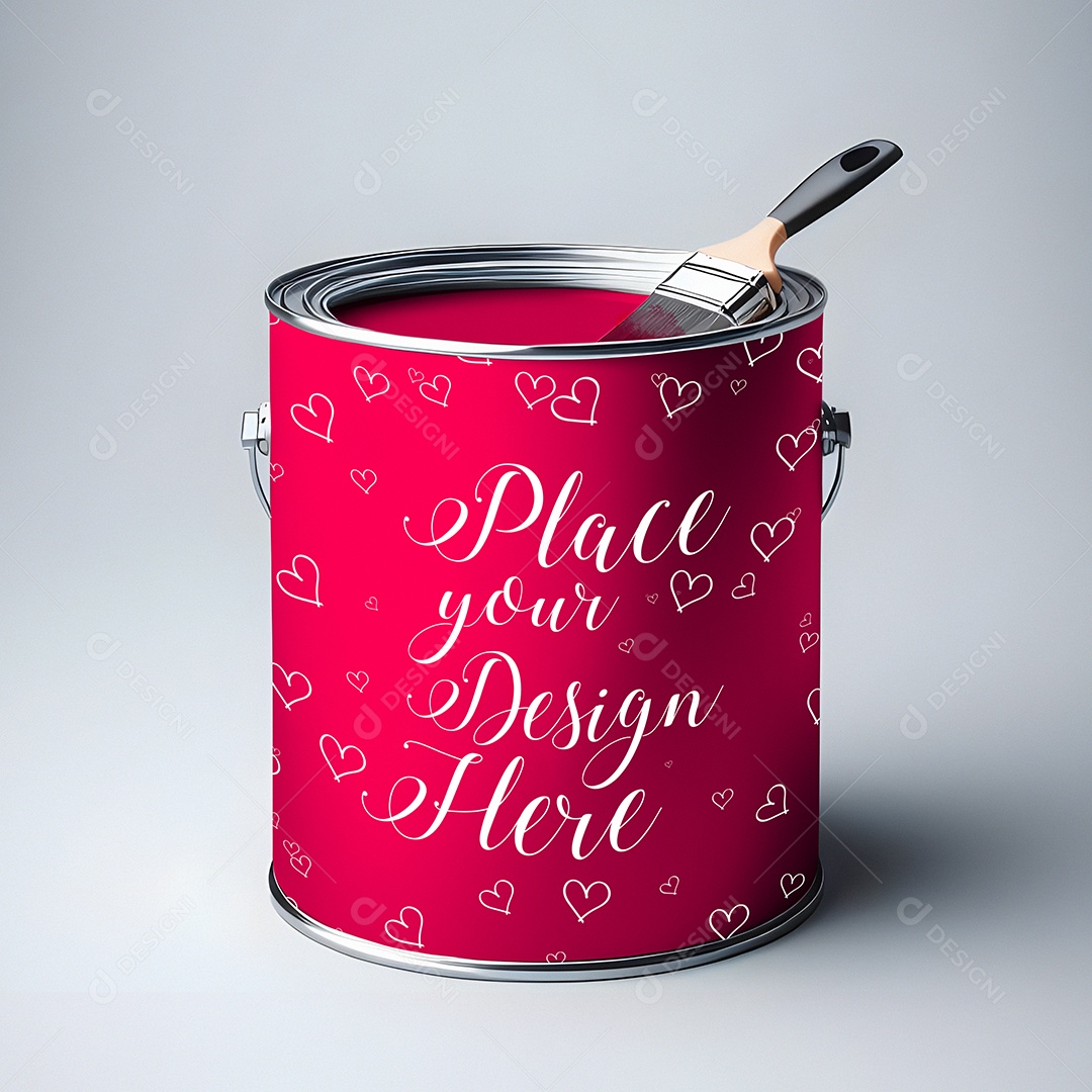 Mockup Lata De Tinta PSD Editável
