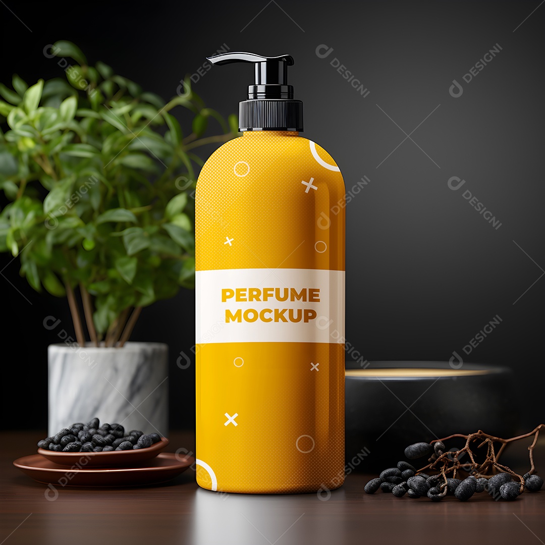 Mockup Perfume Creme PSD Editável