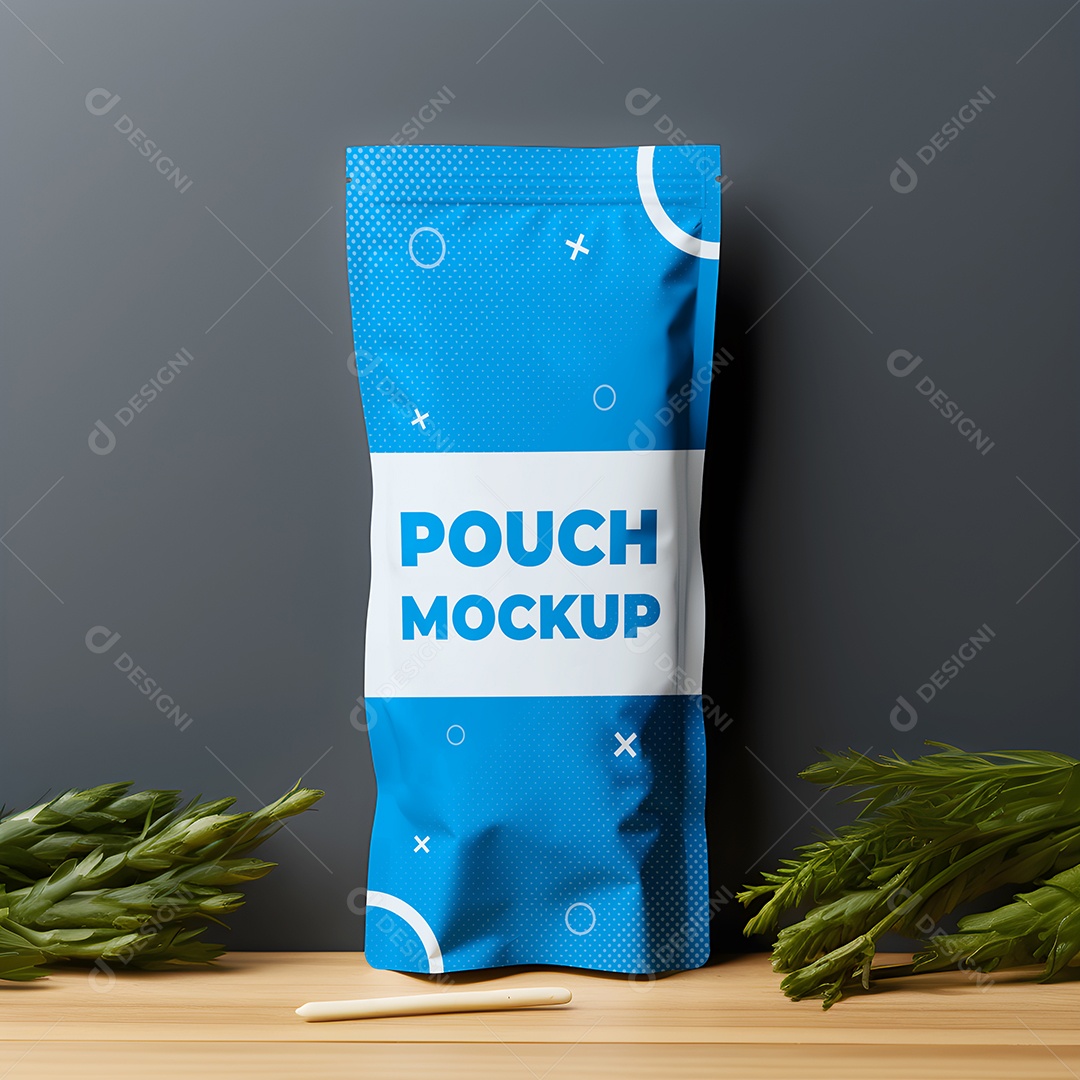 Embalagem Verduras Mockup PSD Editável