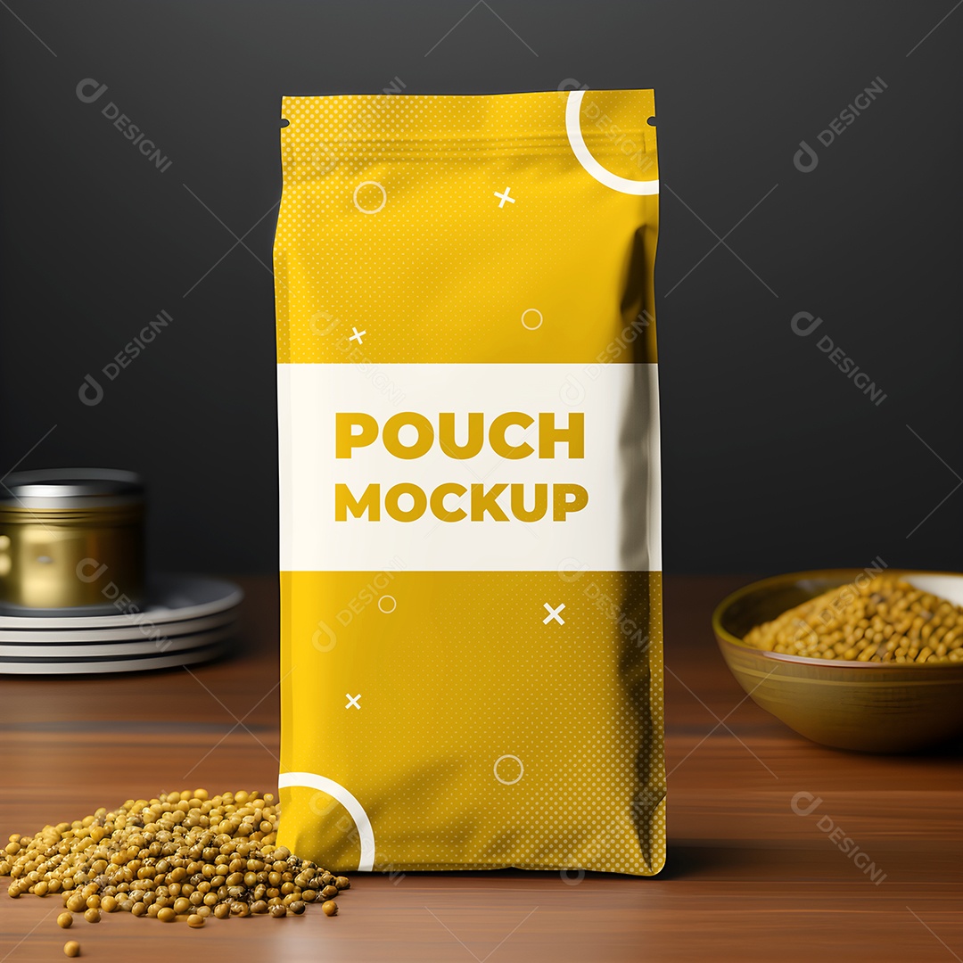 Mockup Embalagens De Grãos PSD Editável