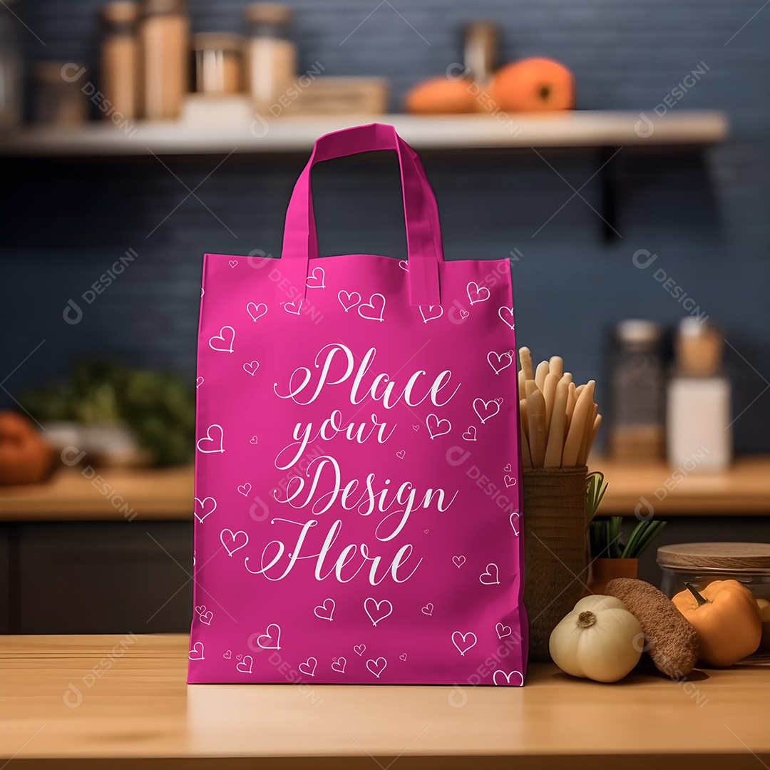 Mockup Sacola de Compras PSD Editável