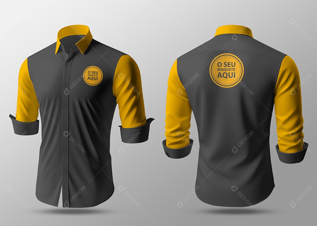 Mockup Camisetas Frente e Costas PSD Editável