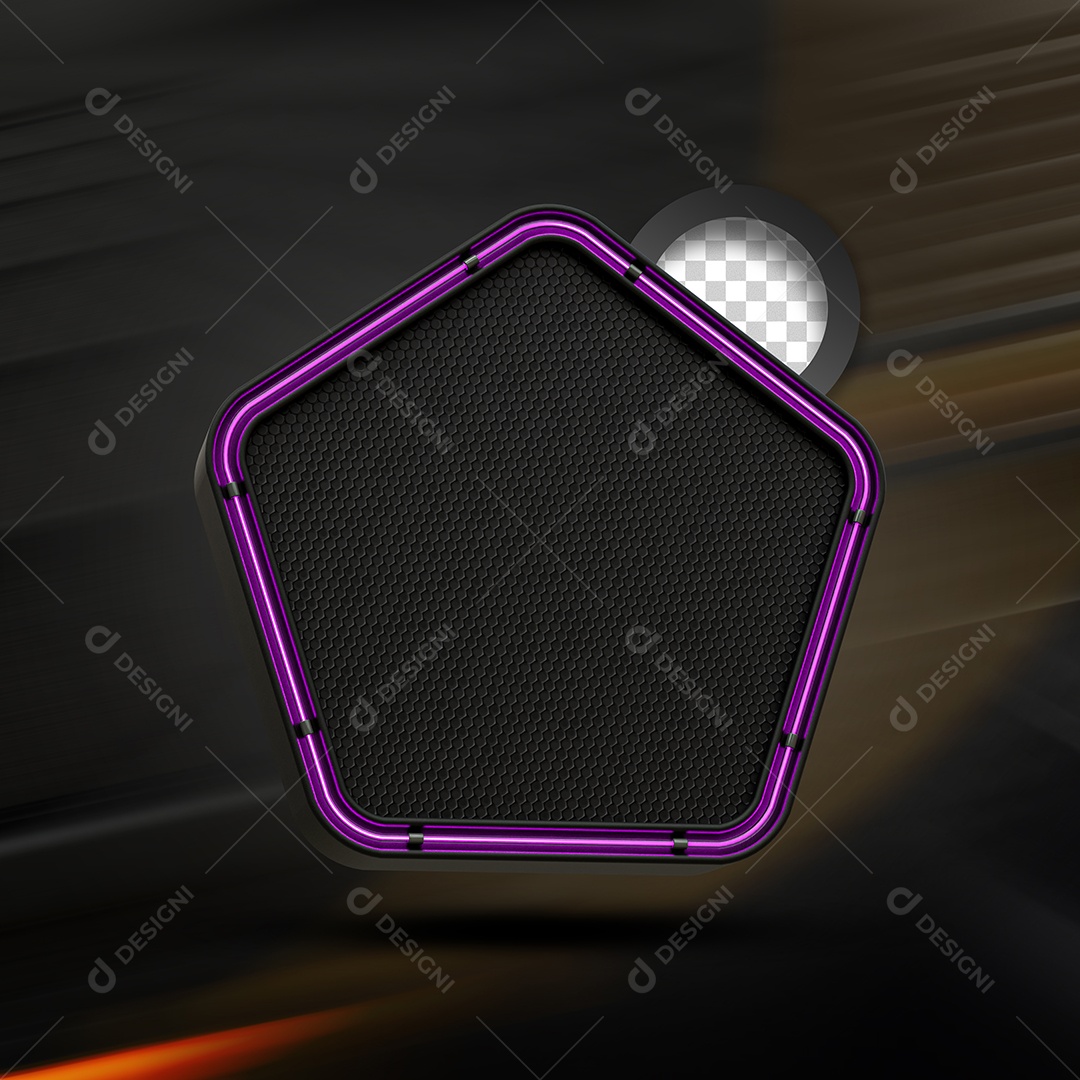 Painel com LED Elemento 3D de Black Friday para Composição PSD