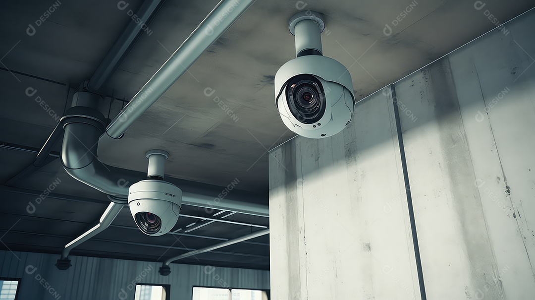 Câmera de vigilância em um ambiente