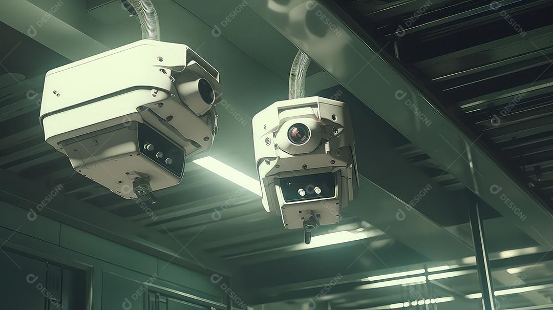 Câmera de vigilância em um ambiente