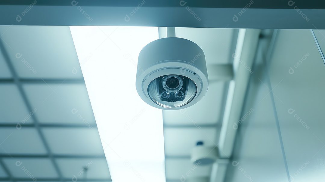 Câmera de segurança em teto