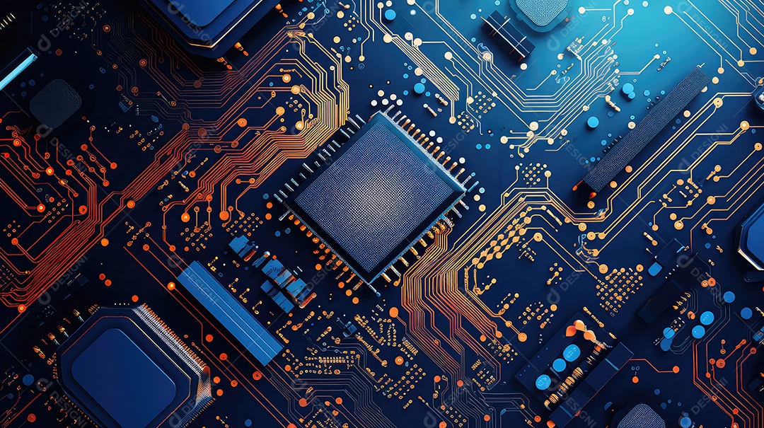 Um circuito integrado chip ou microchip