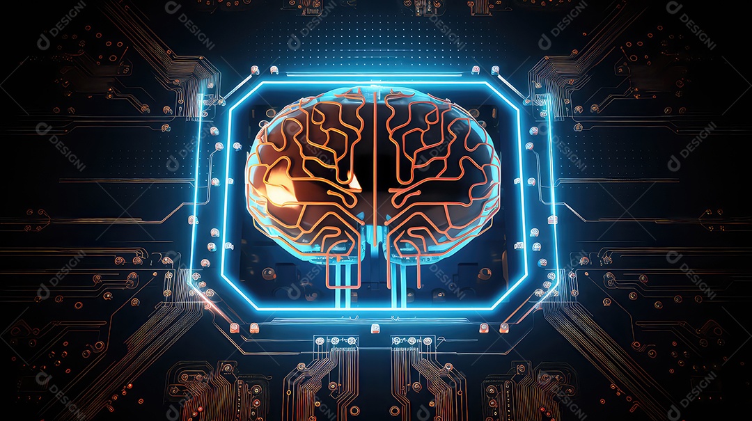 Um circuito integrado como chip ou microchip