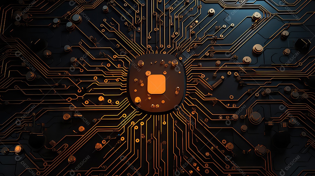 Um circuito integrado chip ou microchip