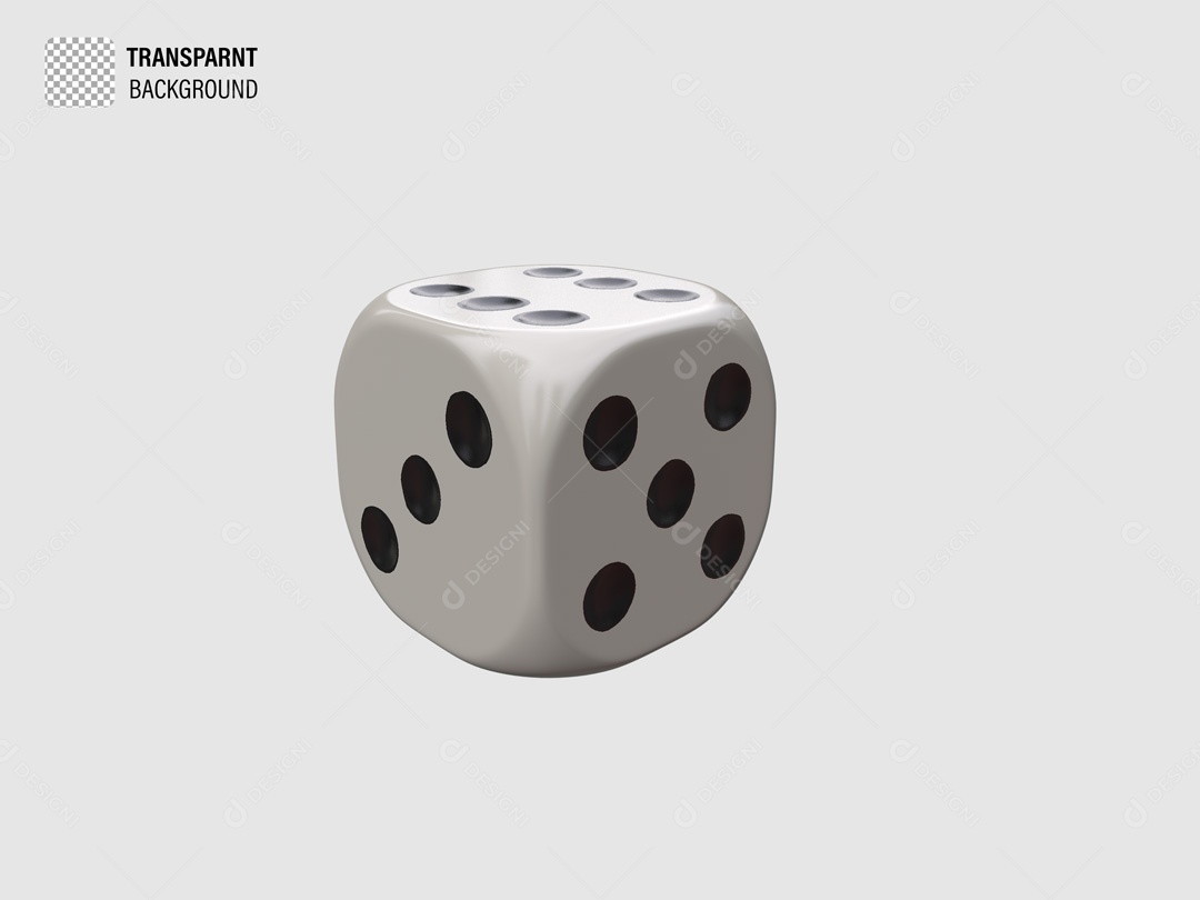 Elemento 3D Dado Para Composição PSD