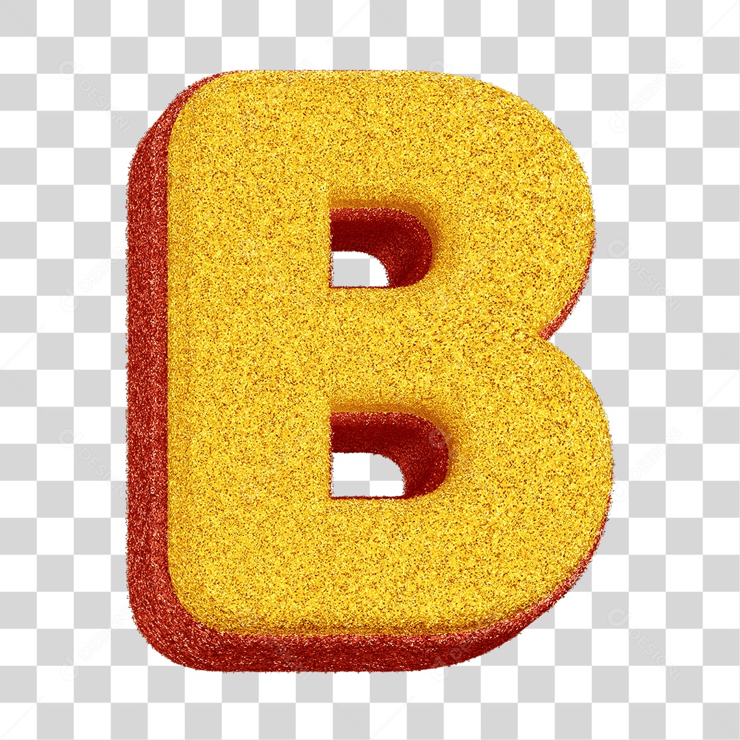 Alfabeto Colorido Letra B PNG Transparente