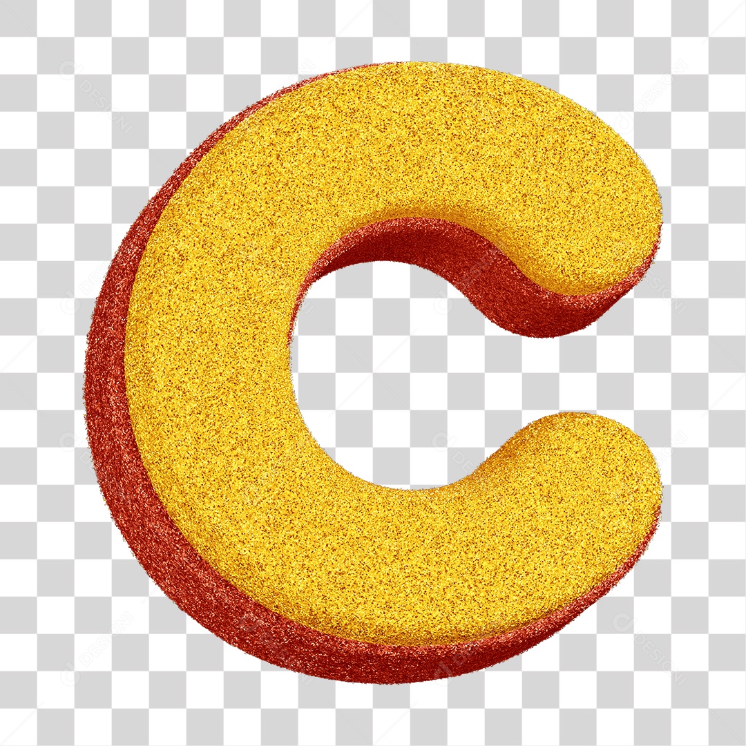 Alfabeto Colorido Letra C PNG Transparente