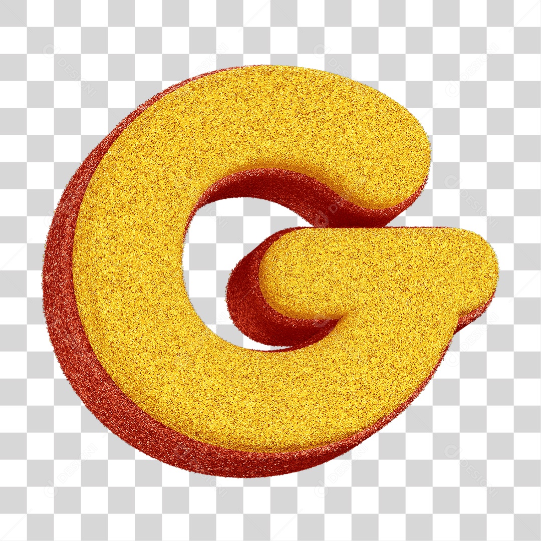 Alfabeto Colorido Letra G PNG Transparente