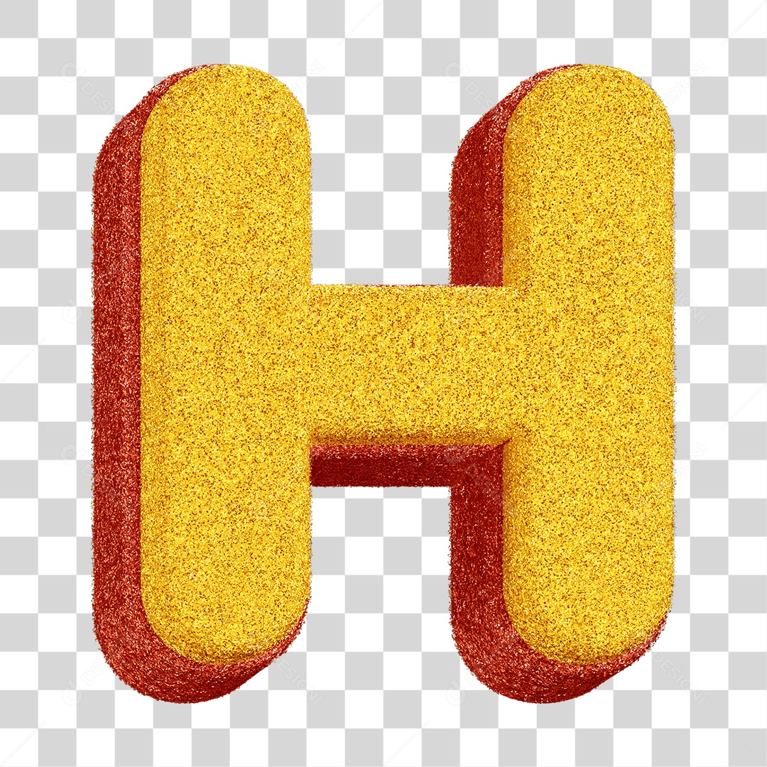 Alfabeto Colorido Letra H PNG Transparente