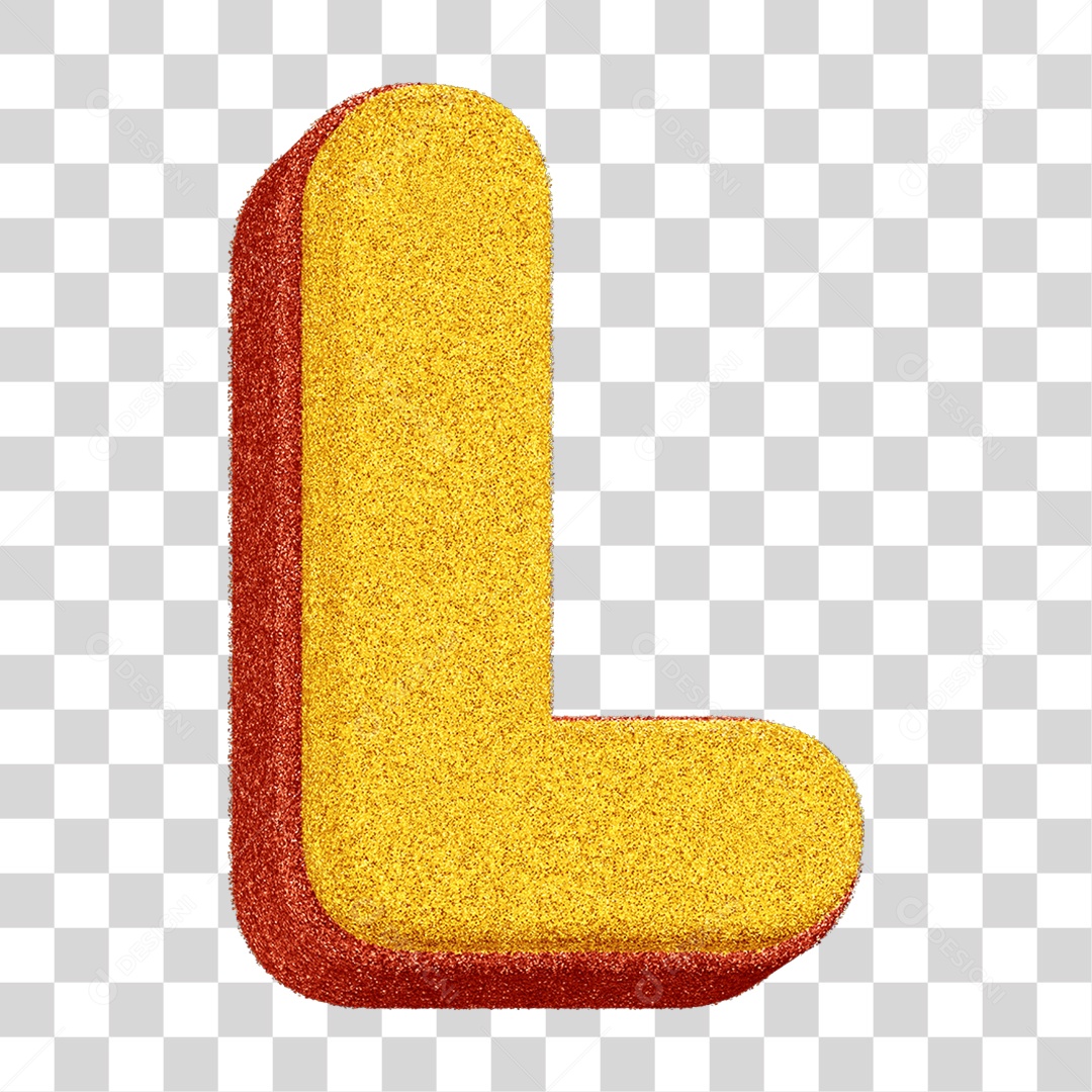 Alfabeto Colorido Letra L PNG Transparente