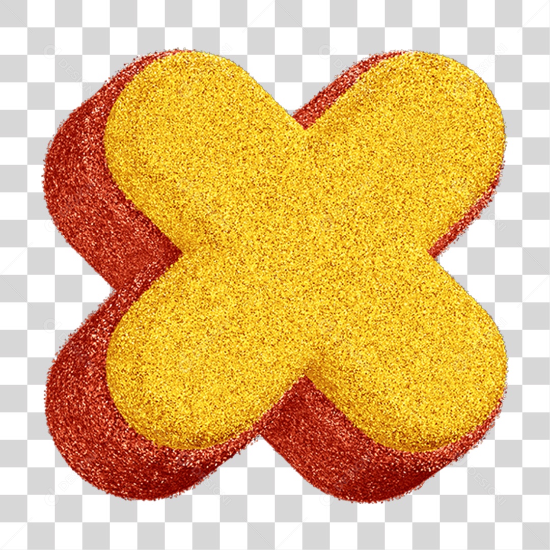 Alfabeto Colorido Letra X PNG Transparente