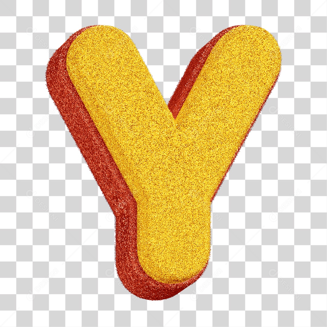 Alfabeto Colorido Letra Y PNG Transparente