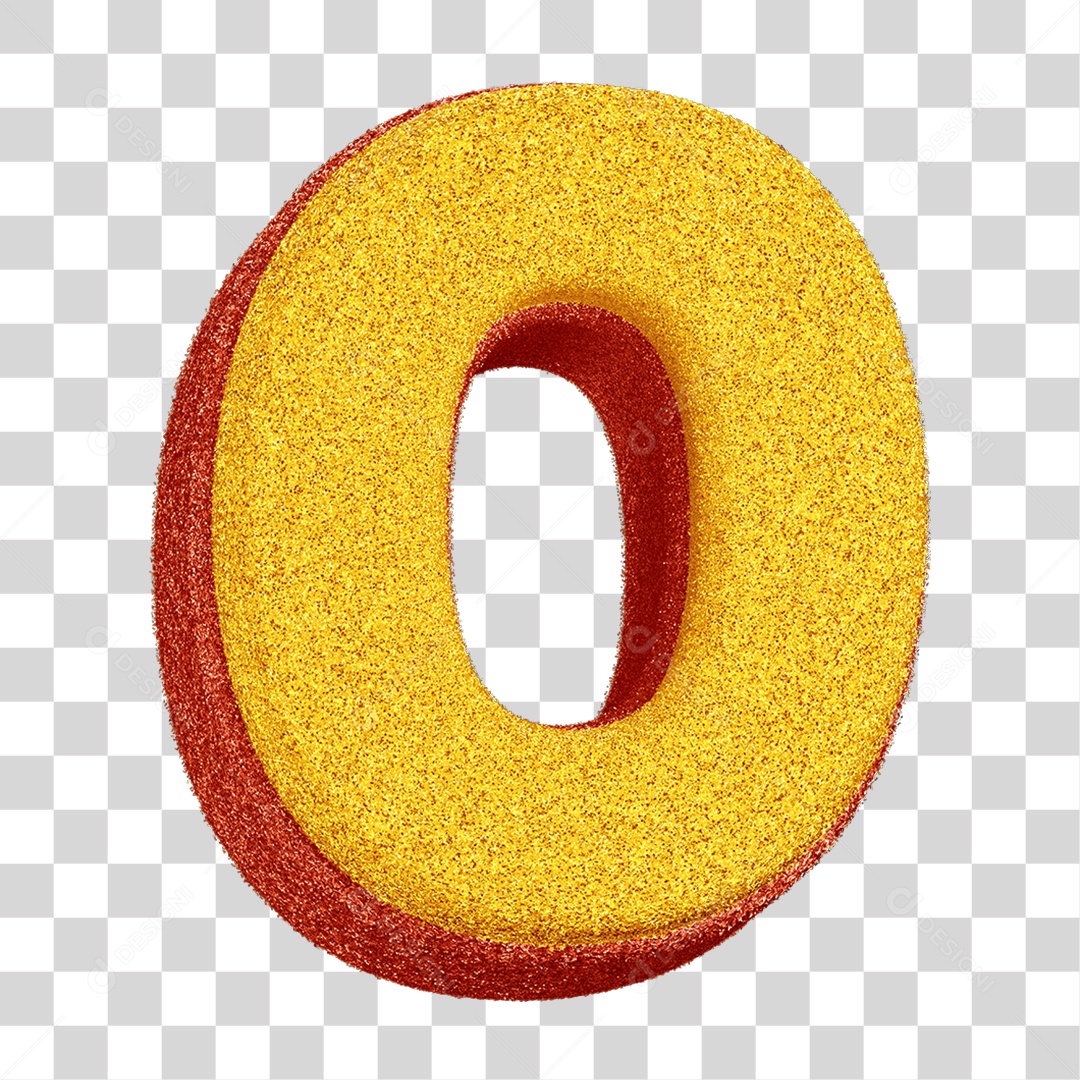 Número 0 Colorido PNG Transparente