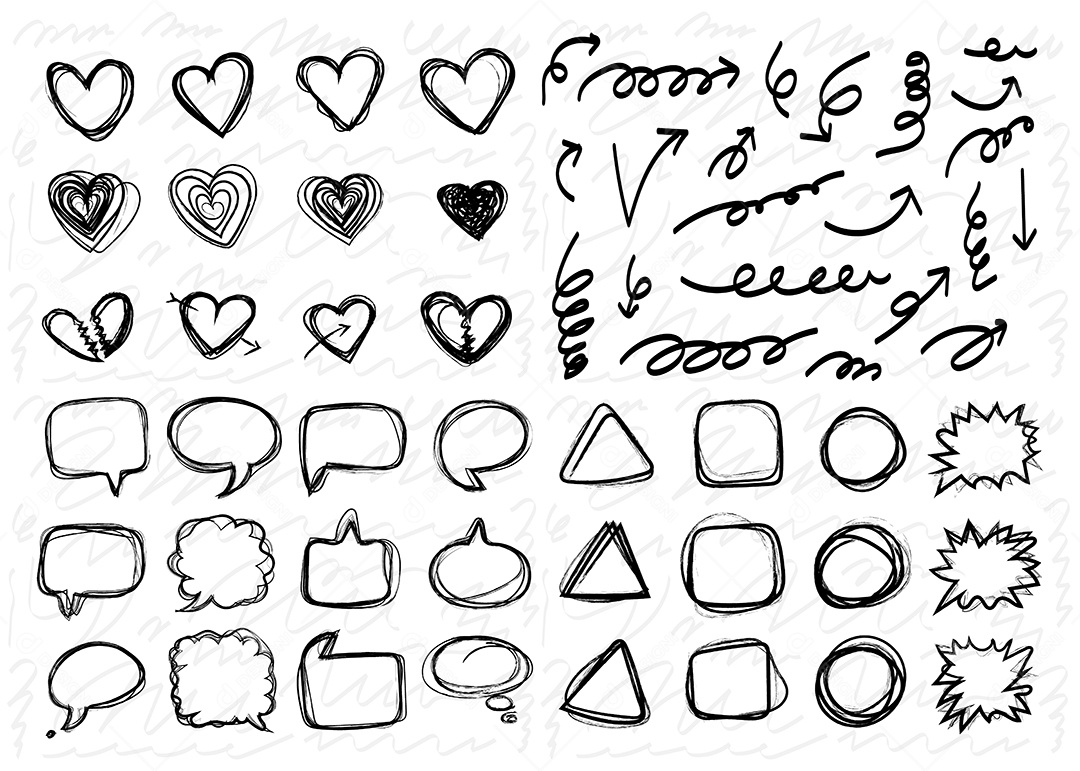 Conjunto de Elementos de Caixa de Texto Ilustração Vetor EPS