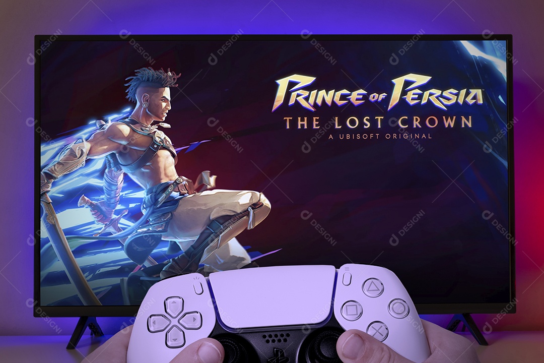 Jogando Prince Of Persia The Lost Crown com controle de Playstation 5