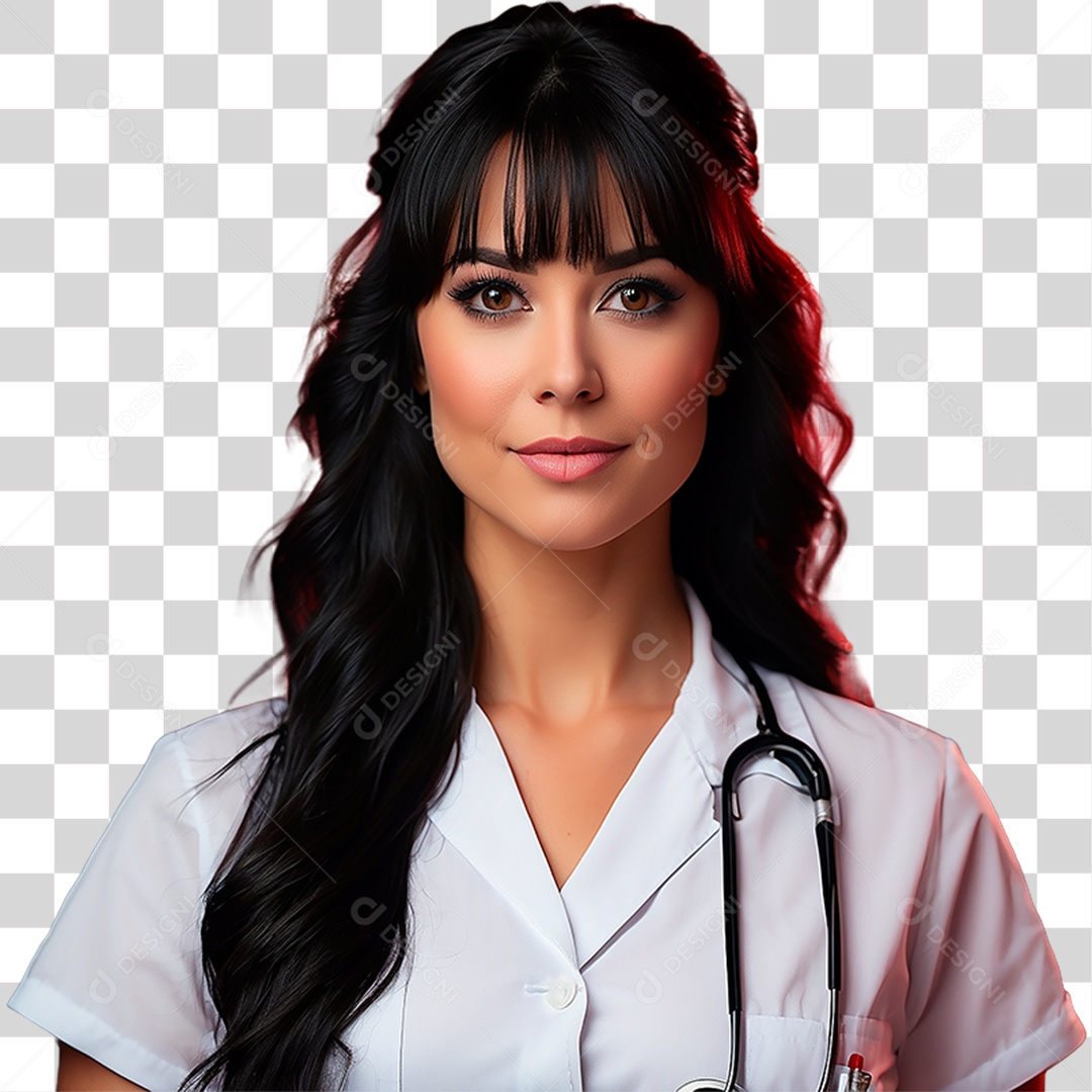 Enfermeira de Jaleco PNG Transparente