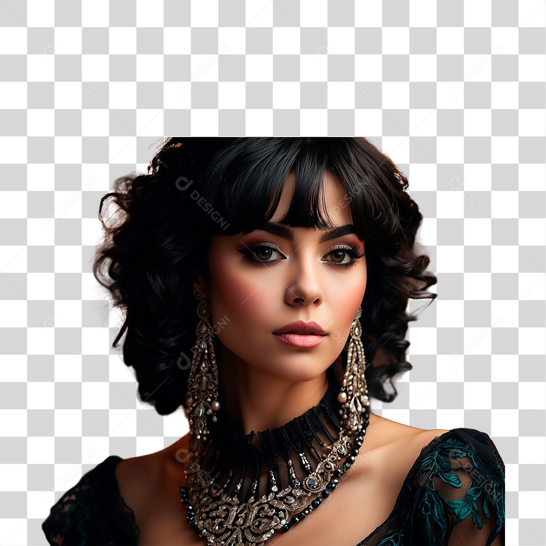 Mulher de Mascara PNG Transparente