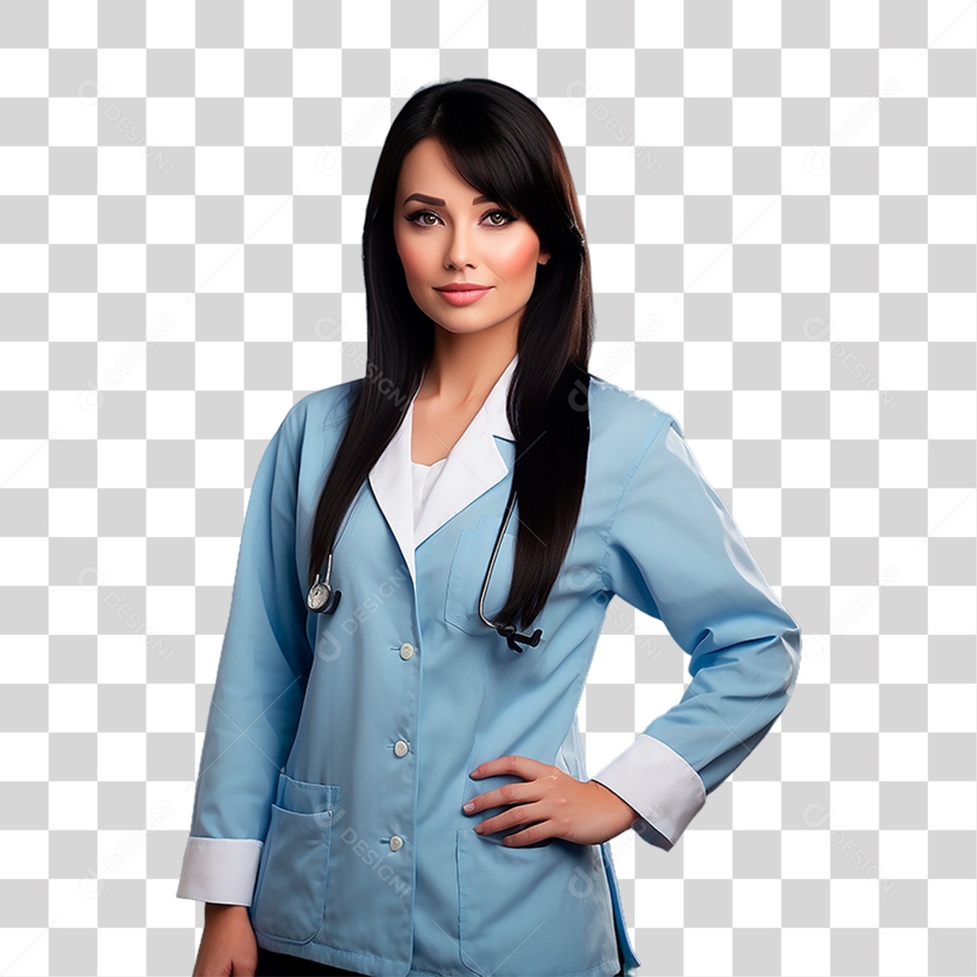 Enfermeira de Jaleco PNG Transparente