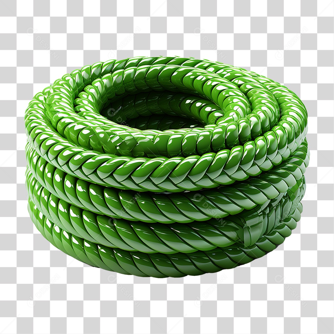 Corda de Plástico Colorida PNG Transparente