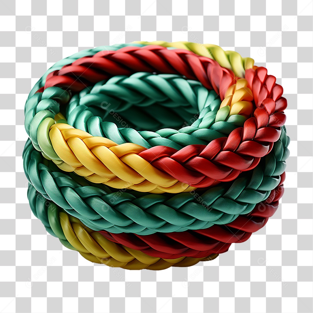 Corda de Plástico Colorida PNG Transparente