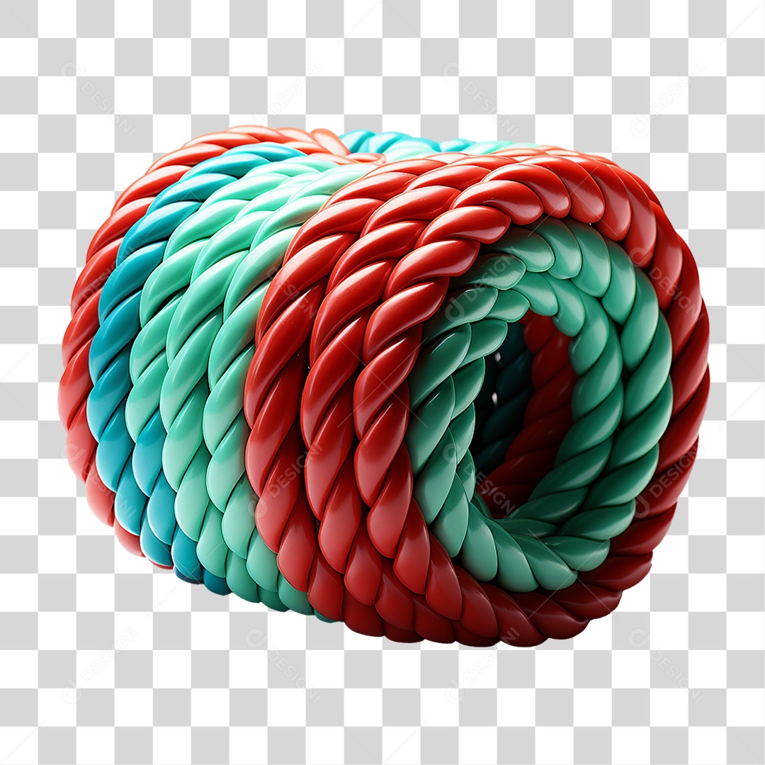 Corda de Plástico Colorida PNG Transparente