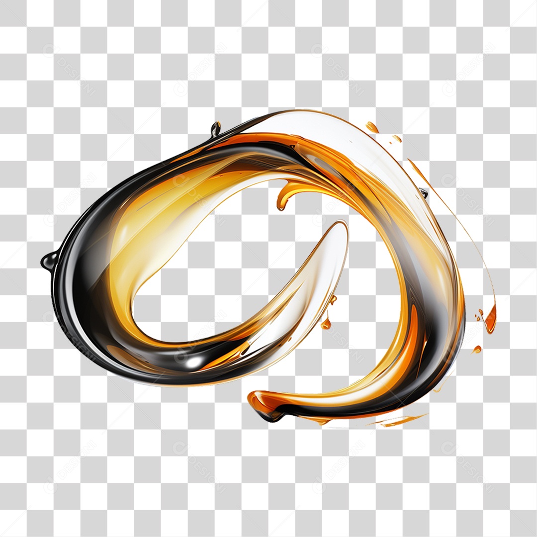 Splash Óleo Lubrificante Abstrato PNG Transparente