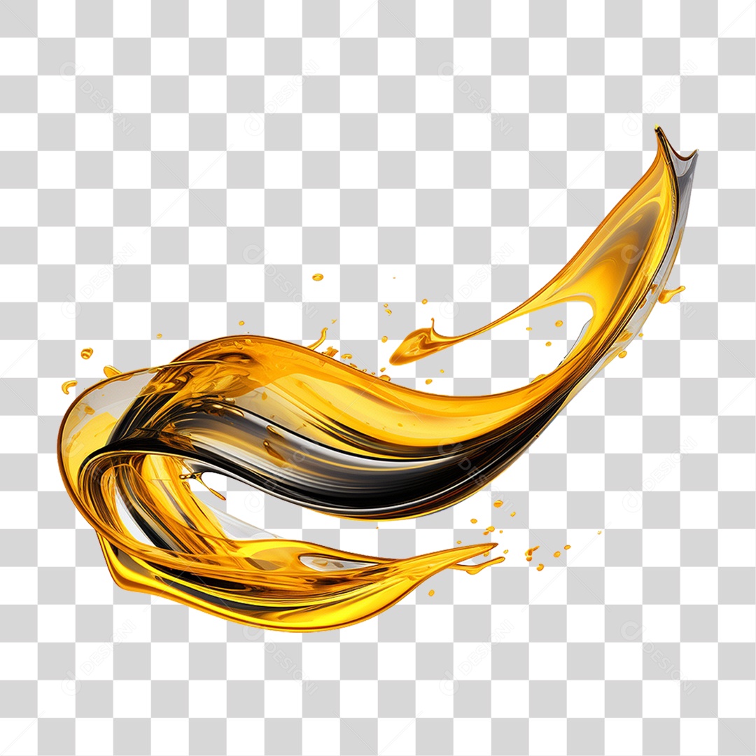 Splash Óleo Lubrificante Abstrato PNG Transparente