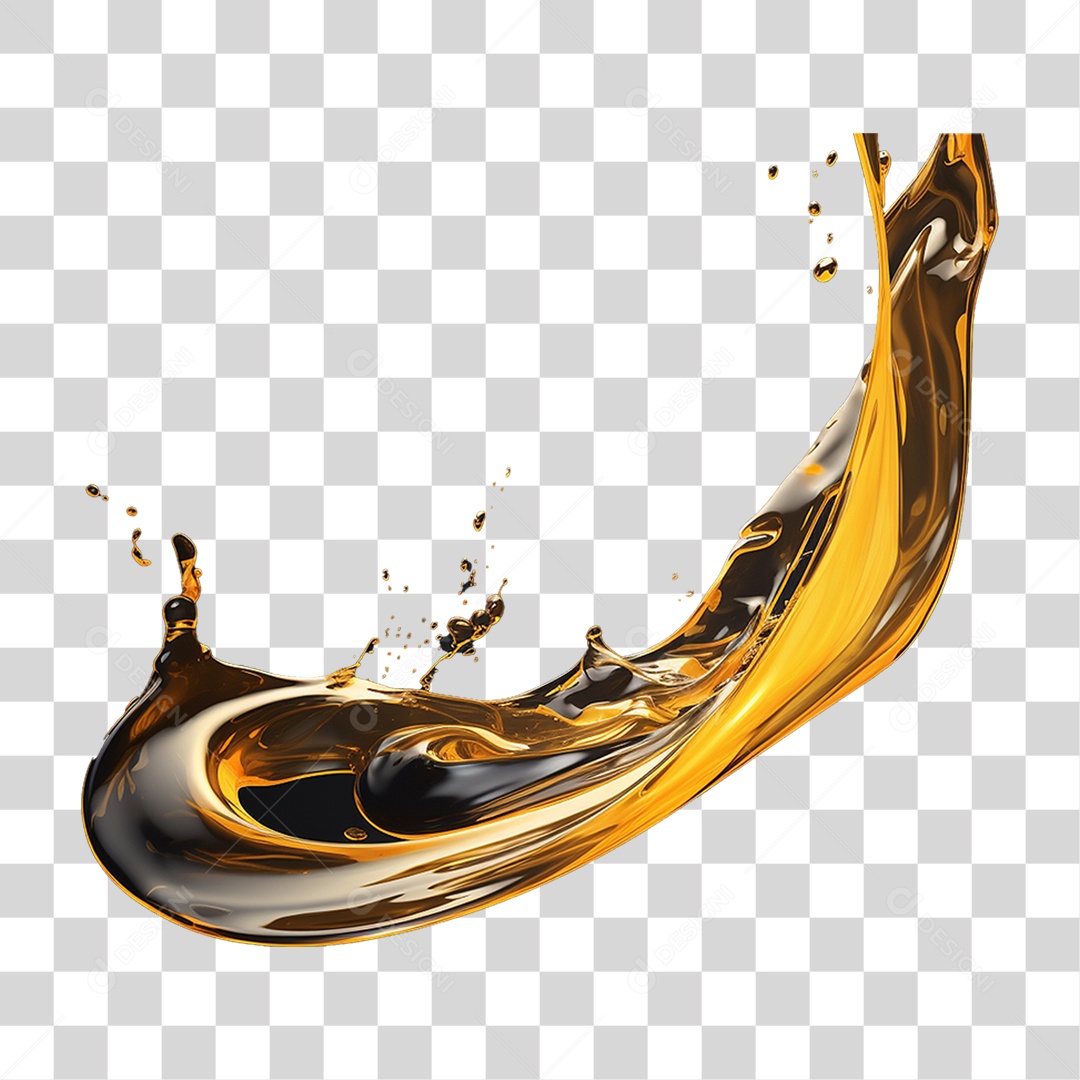 Splash Óleo Lubrificante Abstrato PNG Transparente