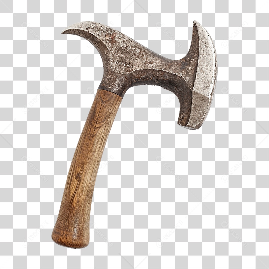 Martelo de Garra e Cabo de Madeira PNG Transparente