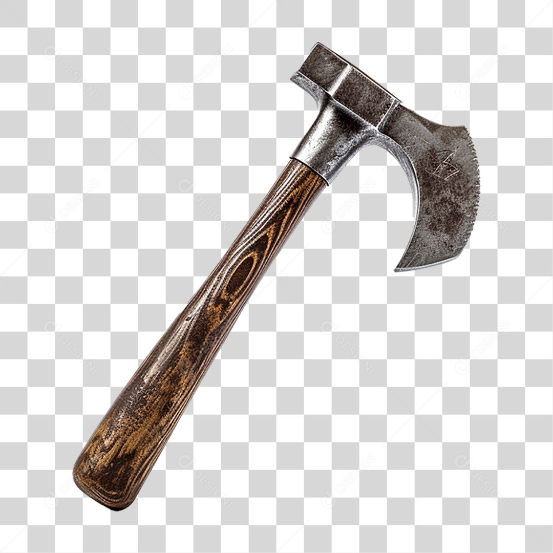 Martelo de Garra e Cabo de Madeira PNG Transparente